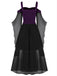 Abito con spalline trasparenti da strega Halloween anni '50