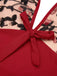 Costumi intero floreale scollo all'americana bordeaux anni '50