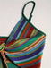 Abito boho a righe con lacci colorate anni '70