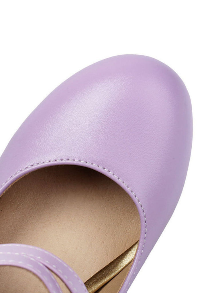 Scarpe con tacco alto in pelle con cinturino a fiocco