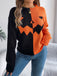 Maglione lavorato a maglia con faccia di zucca anni '40