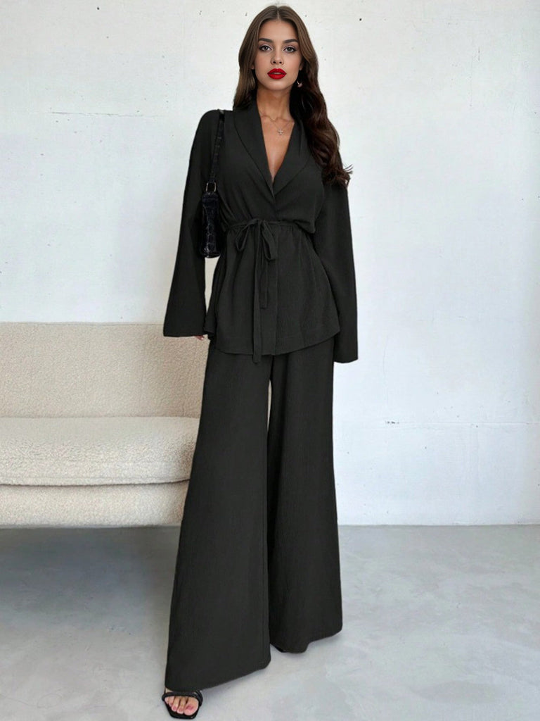 2PCS Completo blazer e pantaloni con lacci anni '60