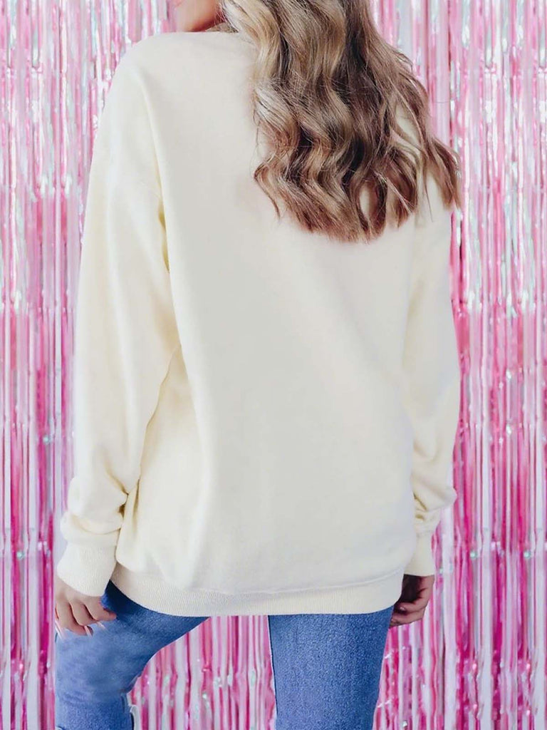 Maglione con paillettes a forma di albero di Natale anni '80