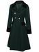 Cappotto con bottoni verde scuro anni '40