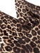 Top anni '80 con scollo all'americana e leopardata
