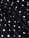Tuta lunga in pizzo a pois con spalline nero anni '40