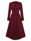 Cappotto lungo con colletto a dente in finta lana anni '40