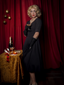 Vestito Swing con piega a cuore solido anni '50