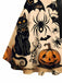 [Prevendita] Abito con zucca e gatto e pipistrello Halloween arancione anni '50