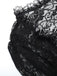 Top con maniche svasate in pizzo di Halloween nero anni '30