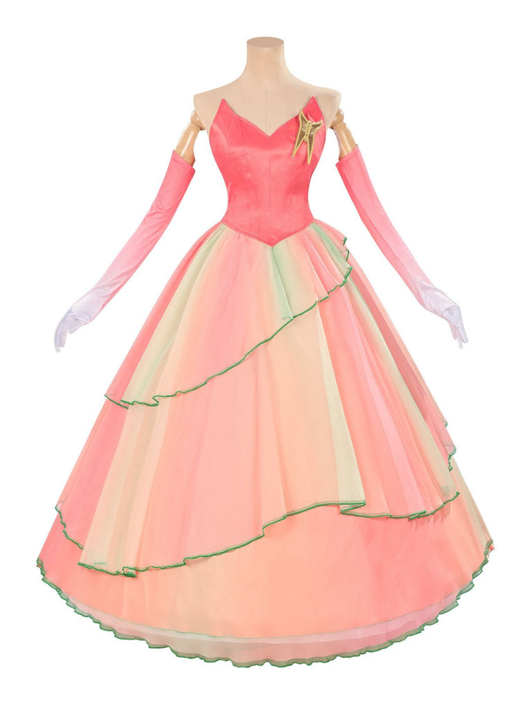 2PCS Top e gonna Glinda della strega cattiva rosa anni '70