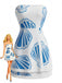 2PCS Top Anni '70 Boho Bandeau con Conchiglie e Pantaloncini