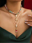 Set di collane a strati natalizi vintage
