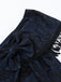 Top in pizzo con spalle scoperte e nappe Halloween blu anni '30