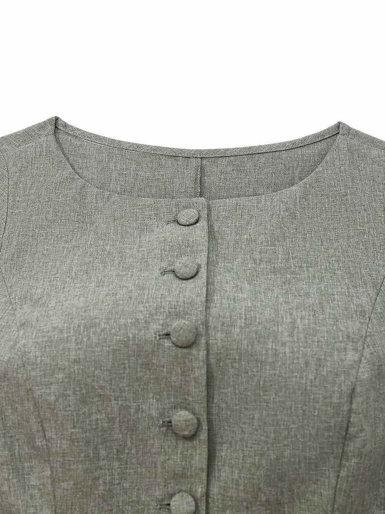 2PCS Top senza maniche e pantaloni a gamba larga anni '40