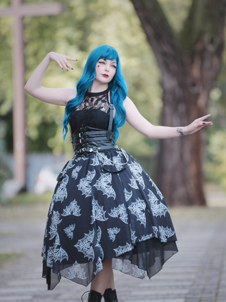 Abito in pizzo gotico steampunk di Halloween anni '50