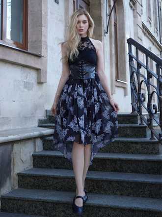 Abito in pizzo gotico steampunk di Halloween anni '50