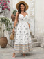 [Taglia Forti] Abito boho floreale con spalline sottili anni '40