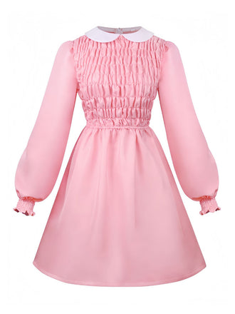 Costume di Stranger Things vestito Eleven rosa anni '80
