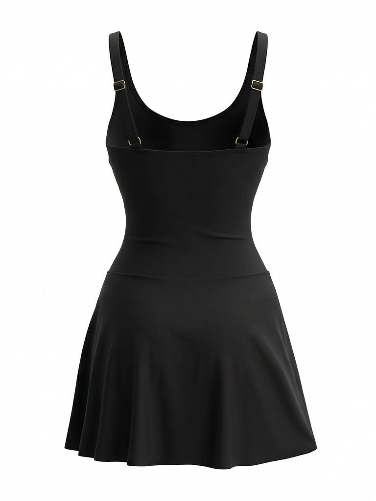 Costumi con Gonna Anni '40 Floreale Scollo Tondo Nodo e Rete