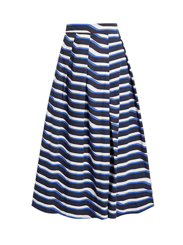 2PCS Costumi con fiocco in denim e copricostume a righe anni '80