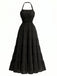 Elegant 1950s Vintage Halter Dress 7
