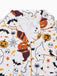 Pigiama con collare dentellato Halloween bianco anni '50