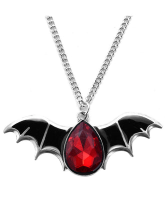 Collana con ciondolo a forma di sangue di pipistrello Halloween