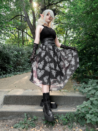 Abito in pizzo gotico steampunk di Halloween anni '50