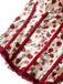 Corsetto senza spalline in pizzo con rose rosso anni '70