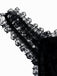 Abito punk metal patchwork con cintura nero anni '80