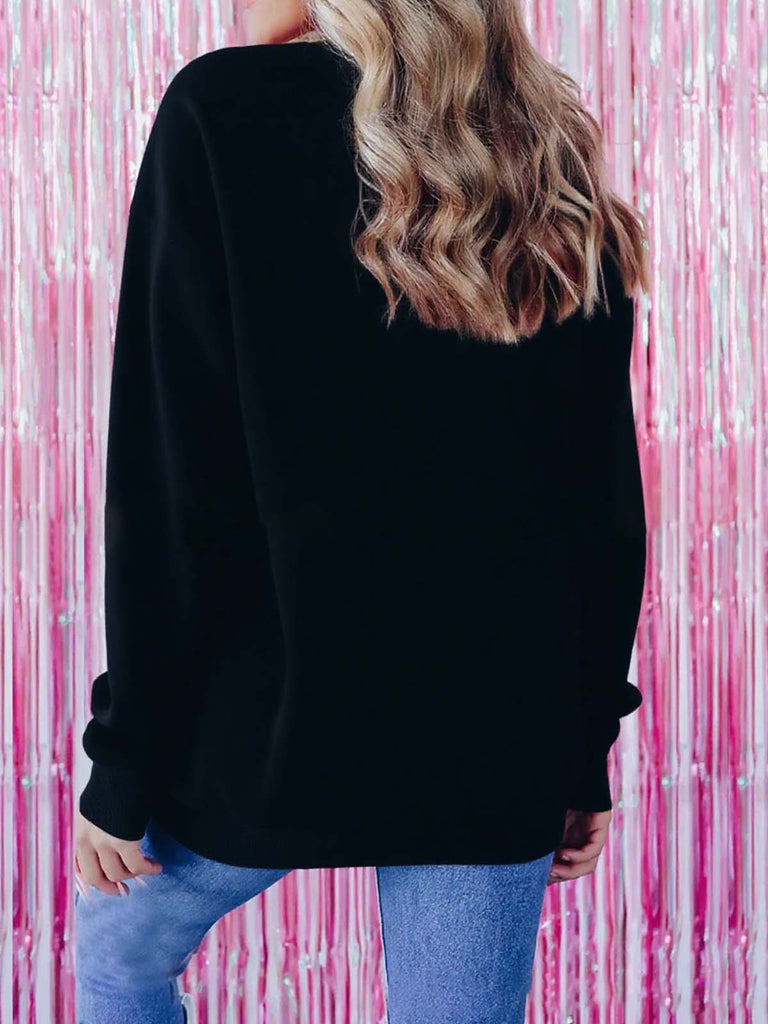 Maglione con paillettes a forma di albero di Natale anni '80