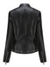 Giacca in pelle con collo alto e borchie anni '40