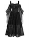 Abito con spalline trasparenti da strega Halloween anni '50