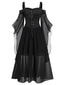 Abito con spalline trasparenti da strega Halloween anni '50