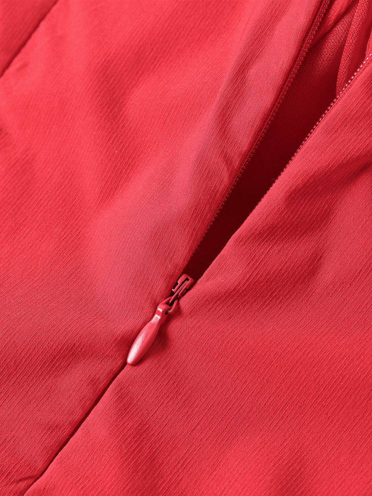 Abito midi plissettato con lacci e schiena scoperta anni '60