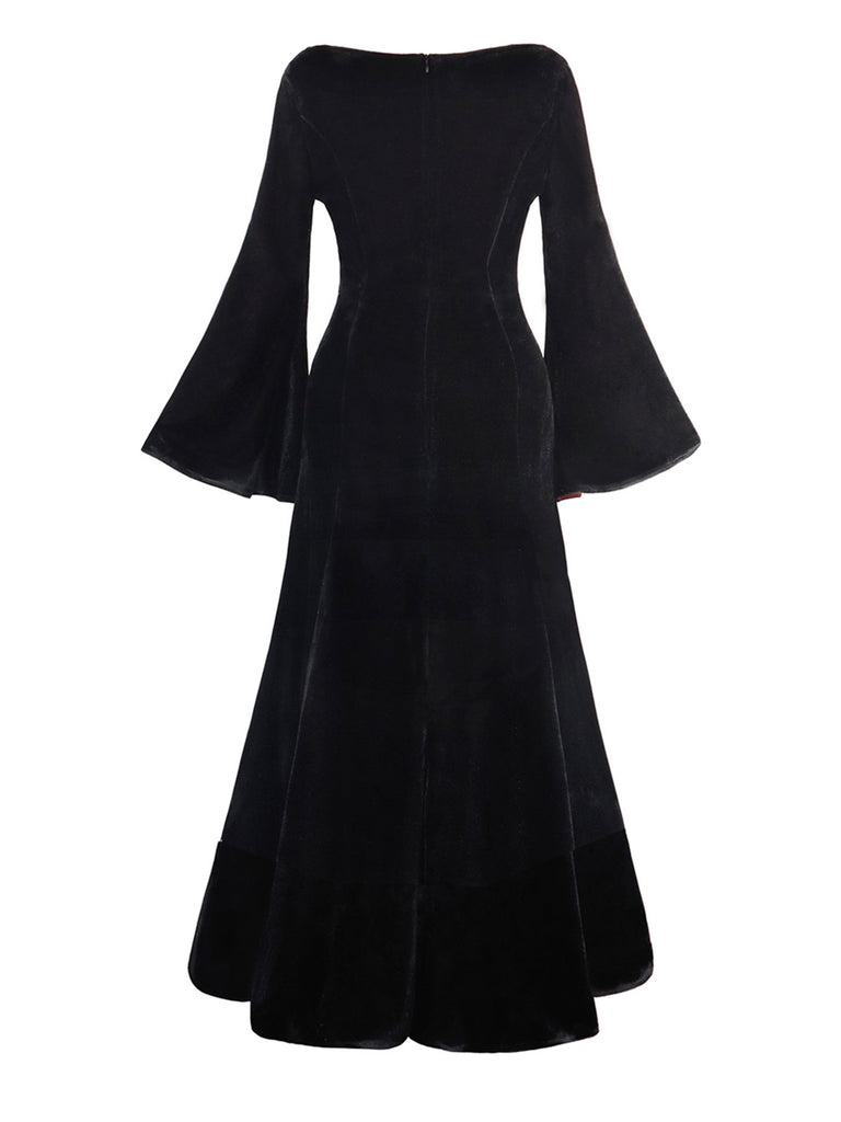 Abito in velluto stile Mercoledì Addams anni '30