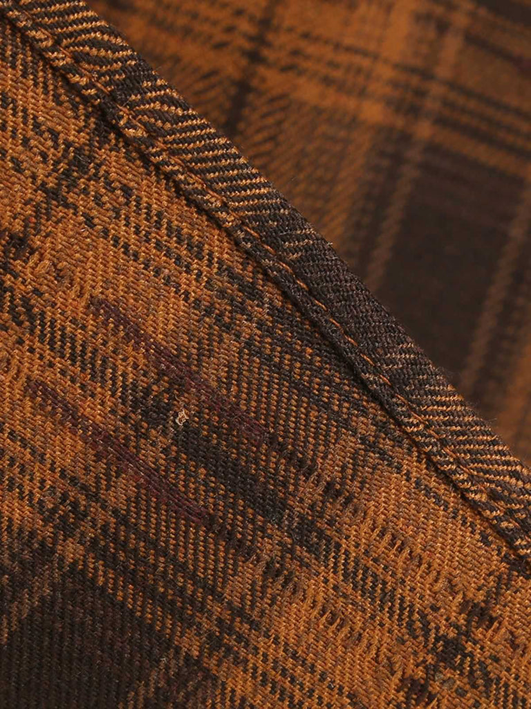 Abito a ruota quadri con colletto alla Peter Pan anni '50