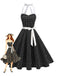 Abito-a-Ruota-Anni '50-a-Pois-con-Scollo-All'americana