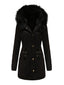 Cappotto con cerniera e rifiniture in pelliccia anni '50