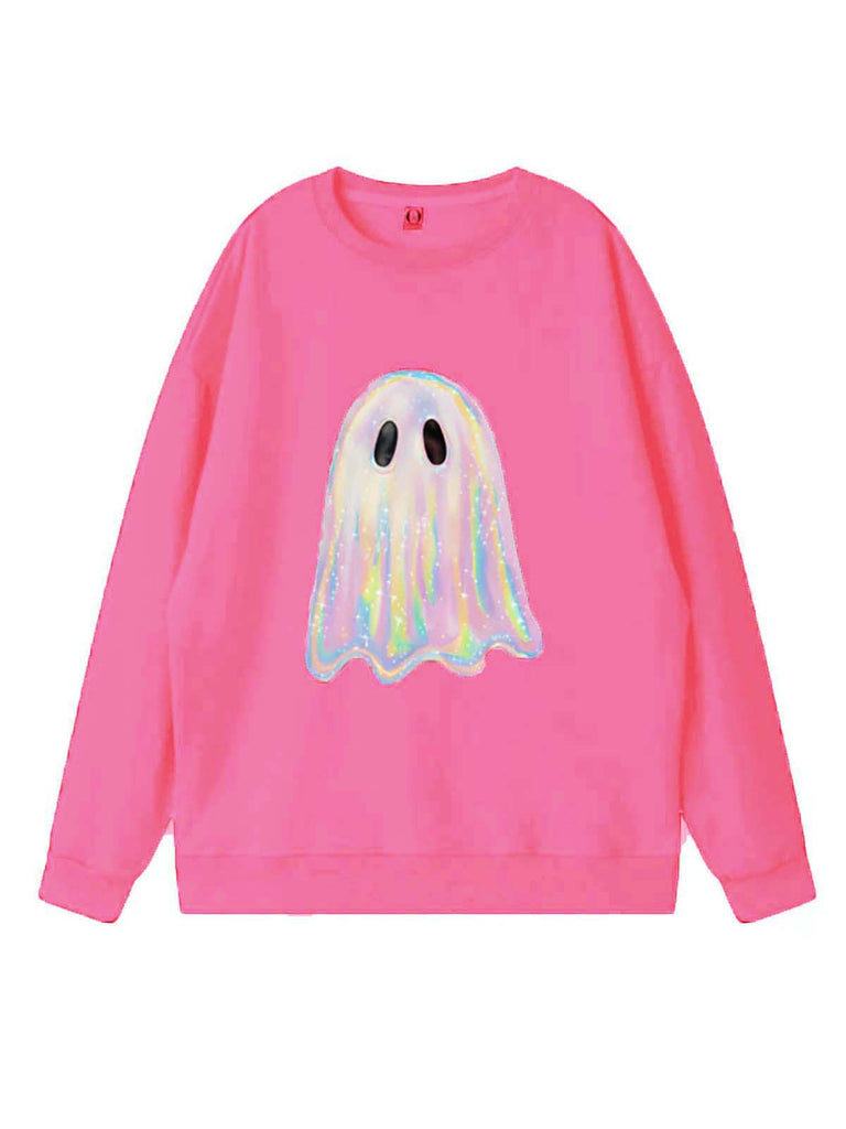 Felpa vintage con fantasma Halloween anni '80