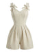 Apricot 1950s Bow One Piece Romper 3