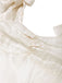 [Pre-Vendita] Abito Corsetto in Raso Ricamato Floreale con Spalline Annoate Beige Anni '50 5