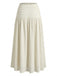 Gonna Maxi Bohémien Testurizzata Smock Beige Anni '70 4