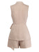 Set con Shorts Beige Tinta Unita Suit Vest & Anni '60 3