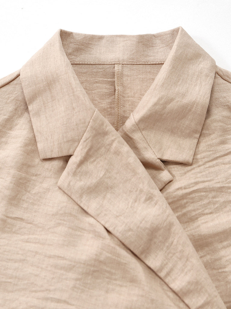 Set con Shorts Beige Tinta Unita Suit Vest & Anni '60 4