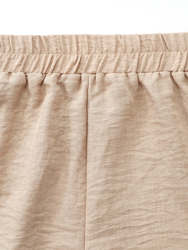 Set con Shorts Beige Tinta Unita Suit Vest & Anni '60 7