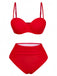 true-red-1940s-High-Waisted-Ruched-Bikini-Set