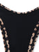 [Pre-Vendita] Set Bikini con Ornamenti Metallici a Stella di Mare e Bordo Leopardato Nero Anni '50 6