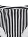 Set Tankini Nero Anni '50 a Righe con Scollo all'americana